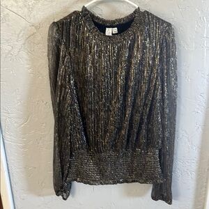 Metallic Striped Women's Top